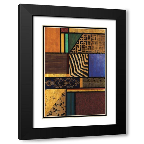 Continental Drift III Black Modern Wood Framed Art Print with Double Matting by Palmer, Michael