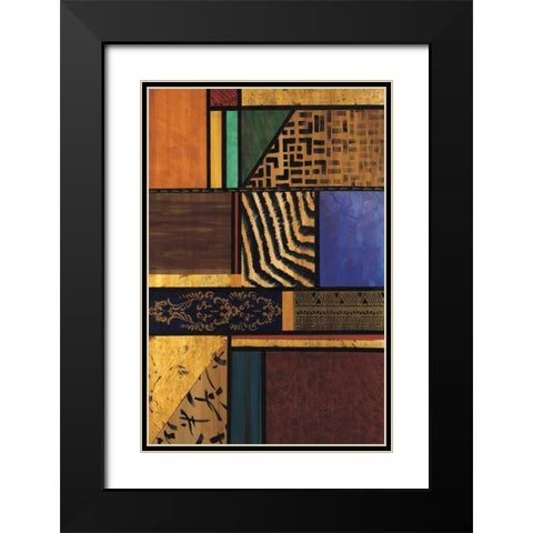 Continental Drift III Black Modern Wood Framed Art Print with Double Matting by Palmer, Michael