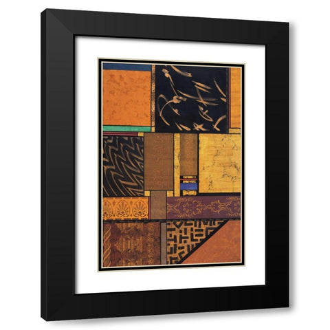 Continental Drift IV Black Modern Wood Framed Art Print with Double Matting by Palmer, Michael