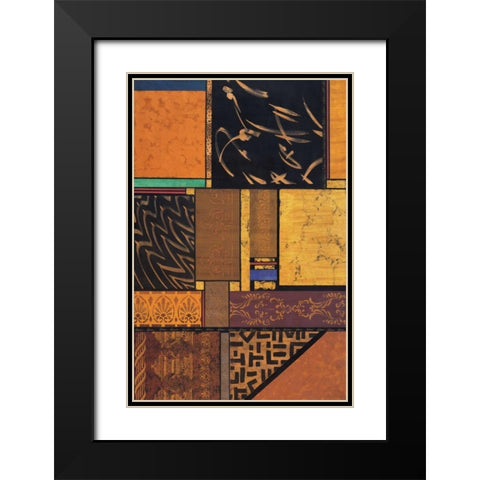 Continental Drift IV Black Modern Wood Framed Art Print with Double Matting by Palmer, Michael