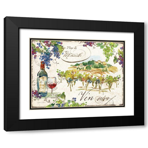 On the Vineyard I Black Modern Wood Framed Art Print with Double Matting by Paton, Julie