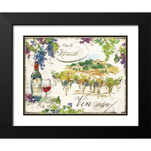 On the Vineyard I Black Modern Wood Framed Art Print with Double Matting by Paton, Julie