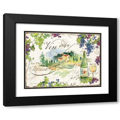On the Vineyard II Black Modern Wood Framed Art Print with Double Matting by Paton, Julie