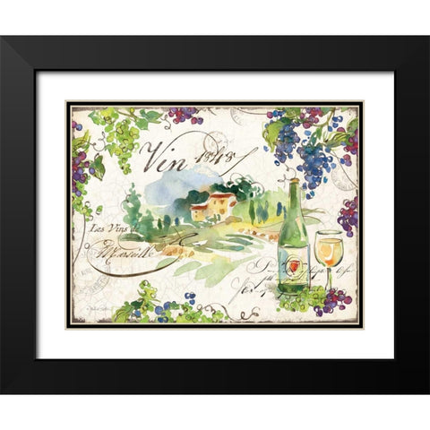 On the Vineyard II Black Modern Wood Framed Art Print with Double Matting by Paton, Julie