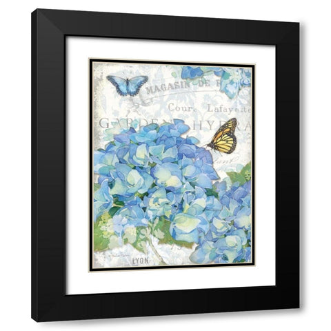 Garden Hydrangea I Black Modern Wood Framed Art Print with Double Matting by Paton, Julie