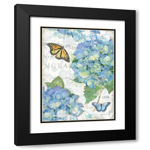 Garden Hydrangea II Black Modern Wood Framed Art Print with Double Matting by Paton, Julie
