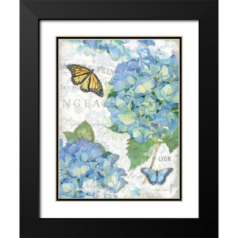 Garden Hydrangea II Black Modern Wood Framed Art Print with Double Matting by Paton, Julie