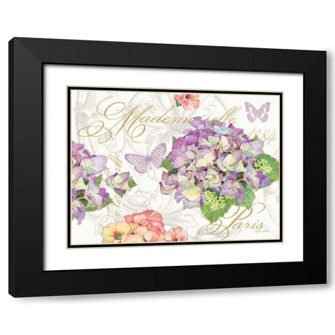 Hydrangea Mademoiselle Black Modern Wood Framed Art Print with Double Matting by Paton, Julie
