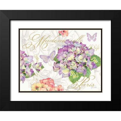 Hydrangea Mademoiselle Black Modern Wood Framed Art Print with Double Matting by Paton, Julie