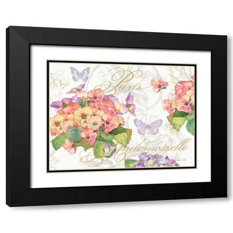 Primrose Mademoiselle Black Modern Wood Framed Art Print with Double Matting by Paton, Julie