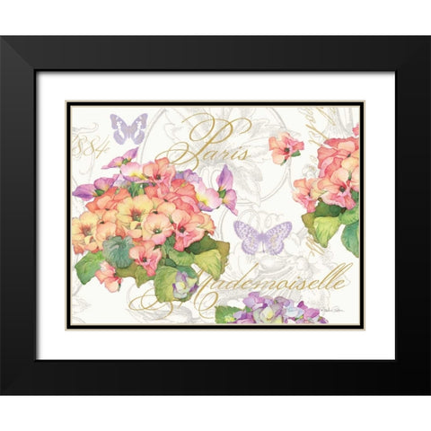 Primrose Mademoiselle Black Modern Wood Framed Art Print with Double Matting by Paton, Julie
