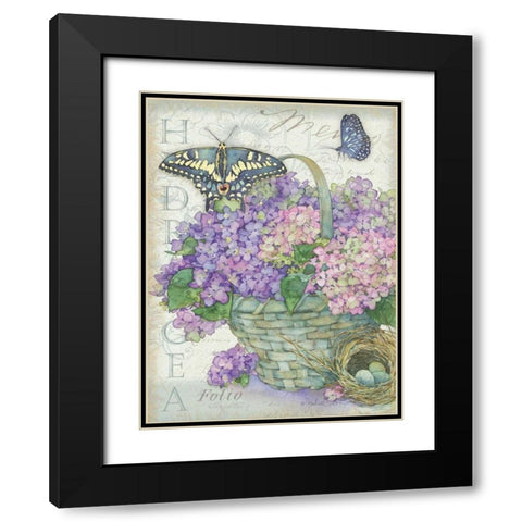 Hydrangea Folio Black Modern Wood Framed Art Print with Double Matting by Paton, Julie