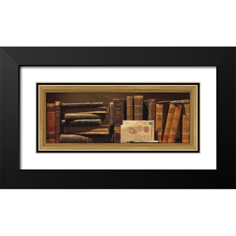 Librairie I Black Modern Wood Framed Art Print with Double Matting by Pelletier, Alain