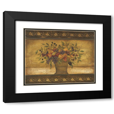 Old World Abundance I Black Modern Wood Framed Art Print with Double Matting by Poloson, Kimberly
