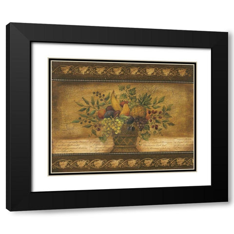 Old World Abundance II Black Modern Wood Framed Art Print with Double Matting by Poloson, Kimberly