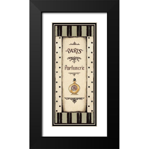 Perfume Bottle Black Modern Wood Framed Art Print with Double Matting by Poloson, Kimberly