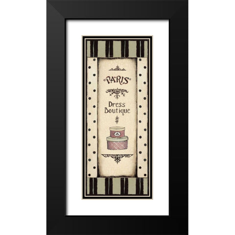 Hat Boxes Black Modern Wood Framed Art Print with Double Matting by Poloson, Kimberly