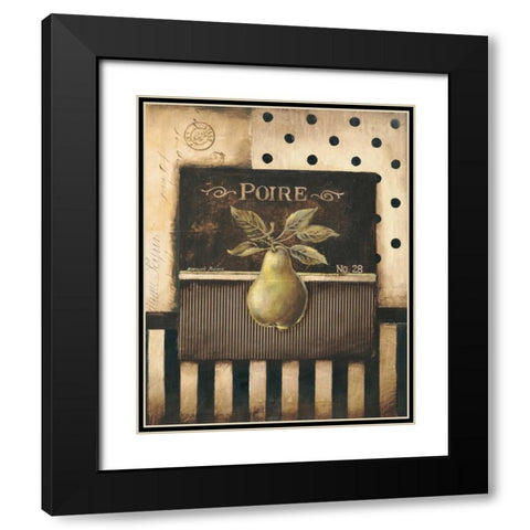 Poire Black Modern Wood Framed Art Print with Double Matting by Poloson, Kimberly