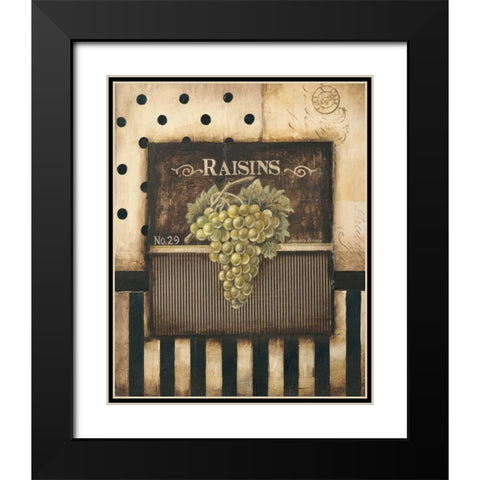 Raisins Black Modern Wood Framed Art Print with Double Matting by Poloson, Kimberly
