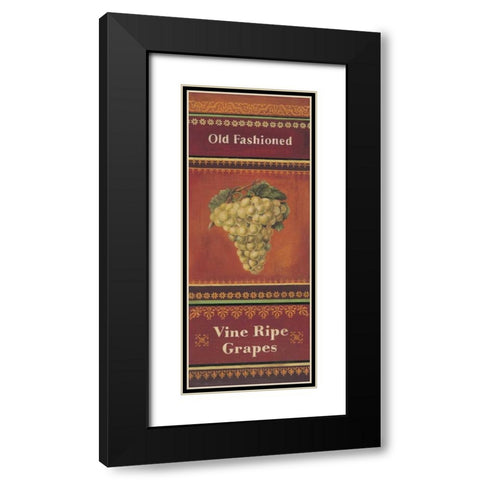 Vine Ripe Grapes Black Modern Wood Framed Art Print with Double Matting by Poloson, Kimberly