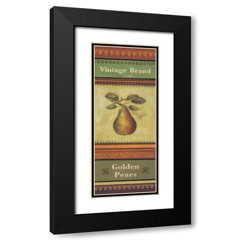 Golden Pears Black Modern Wood Framed Art Print with Double Matting by Poloson, Kimberly