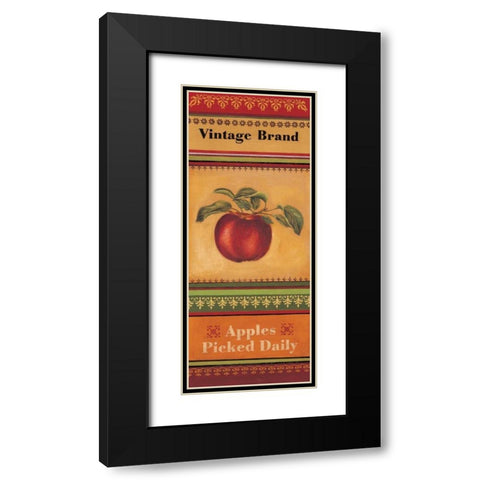 Apples Picked Daily Black Modern Wood Framed Art Print with Double Matting by Poloson, Kimberly