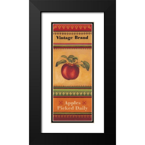 Apples Picked Daily Black Modern Wood Framed Art Print with Double Matting by Poloson, Kimberly
