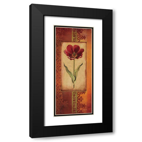 Mediterranean Tulip I Black Modern Wood Framed Art Print with Double Matting by Poloson, Kimberly