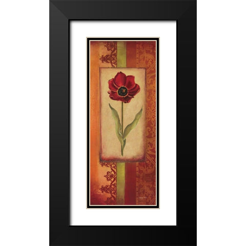 Mediterranean Tulip II Black Modern Wood Framed Art Print with Double Matting by Poloson, Kimberly