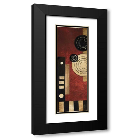 Radius Panel II Black Modern Wood Framed Art Print with Double Matting by Poloson, Kimberly
