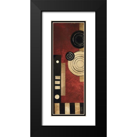Radius Panel II Black Modern Wood Framed Art Print with Double Matting by Poloson, Kimberly