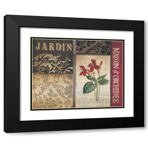 Belle Jardin I Black Modern Wood Framed Art Print with Double Matting by Poloson, Kimberly