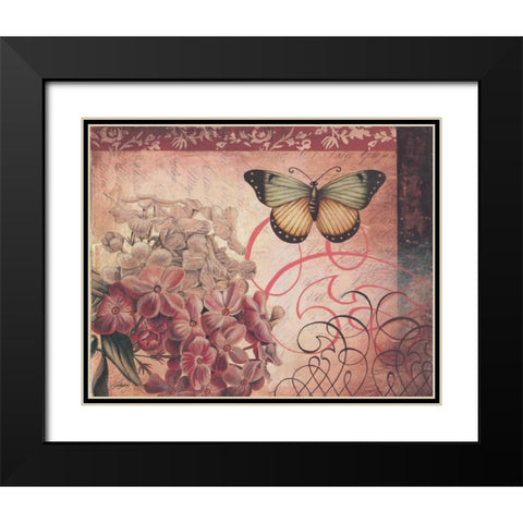 Le Rose a Monte II Black Modern Wood Framed Art Print with Double Matting by Poloson, Kimberly