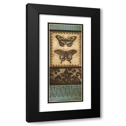 Around the Garden I Black Modern Wood Framed Art Print with Double Matting by Poloson, Kimberly