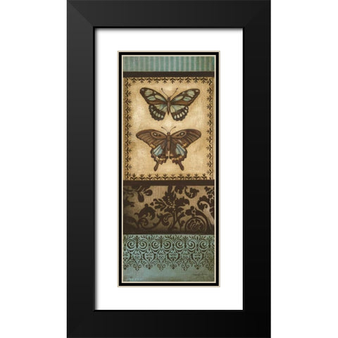 Around the Garden I Black Modern Wood Framed Art Print with Double Matting by Poloson, Kimberly