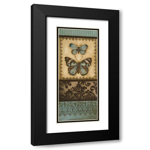 Around the Garden II Black Modern Wood Framed Art Print with Double Matting by Poloson, Kimberly