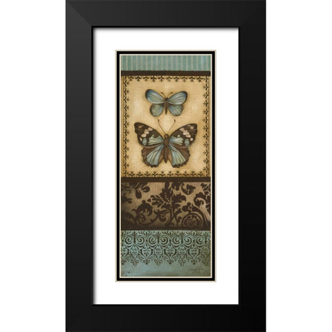 Around the Garden II Black Modern Wood Framed Art Print with Double Matting by Poloson, Kimberly