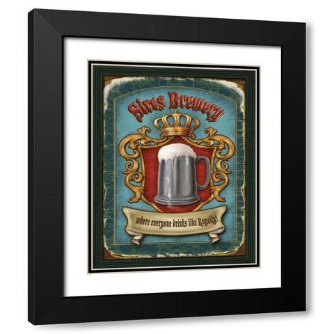 Sires Brewery Black Modern Wood Framed Art Print with Double Matting by Parisi, Ninette