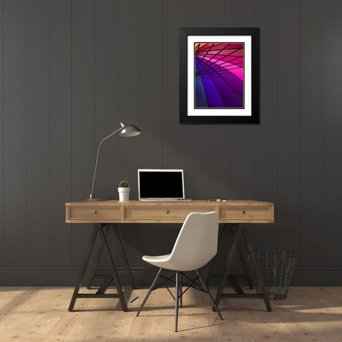 Rainglo II Black Modern Wood Framed Art Print with Double Matting by Burkhart, Monika