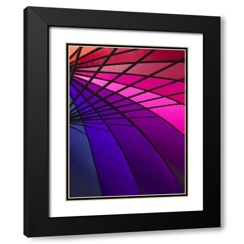 Rainglo II Black Modern Wood Framed Art Print with Double Matting by Burkhart, Monika