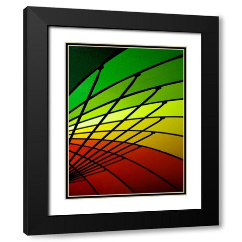 Curves of Color I Black Modern Wood Framed Art Print with Double Matting by Burkhart, Monika