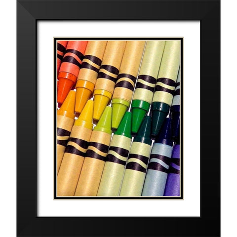 Color Crave I Black Modern Wood Framed Art Print with Double Matting by Burkhart, Monika