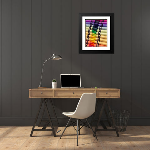 Color Crave II Black Modern Wood Framed Art Print with Double Matting by Burkhart, Monika
