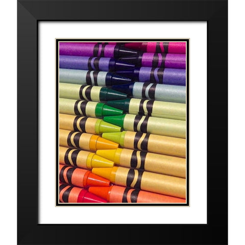 Color Crave II Black Modern Wood Framed Art Print with Double Matting by Burkhart, Monika