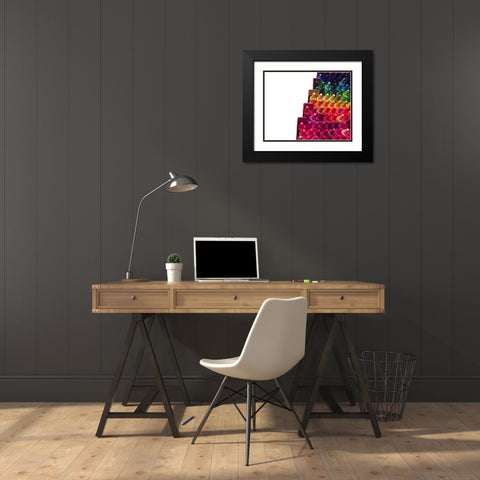 Color Crave IV Black Modern Wood Framed Art Print with Double Matting by Burkhart, Monika