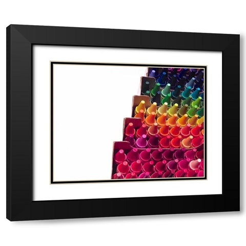 Color Crave IV Black Modern Wood Framed Art Print with Double Matting by Burkhart, Monika