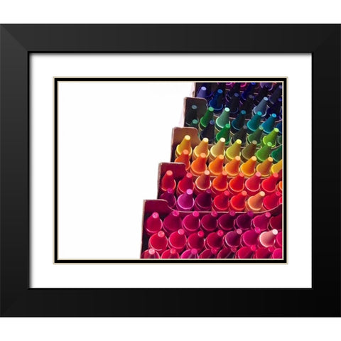 Color Crave IV Black Modern Wood Framed Art Print with Double Matting by Burkhart, Monika