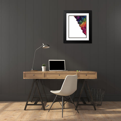 Color Crave VI Black Modern Wood Framed Art Print with Double Matting by Burkhart, Monika