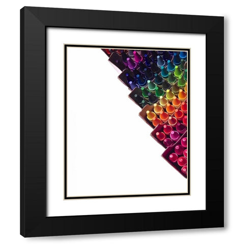 Color Crave VI Black Modern Wood Framed Art Print with Double Matting by Burkhart, Monika