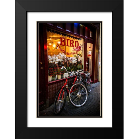 Thai in Amsterdam Black Modern Wood Framed Art Print with Double Matting by Berzel, Erin